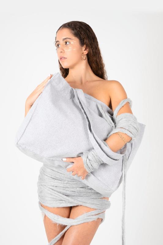 Grand sac shopping K-loop - Réf: KI5227 - Coton et polyester recyclés - Kimood_0