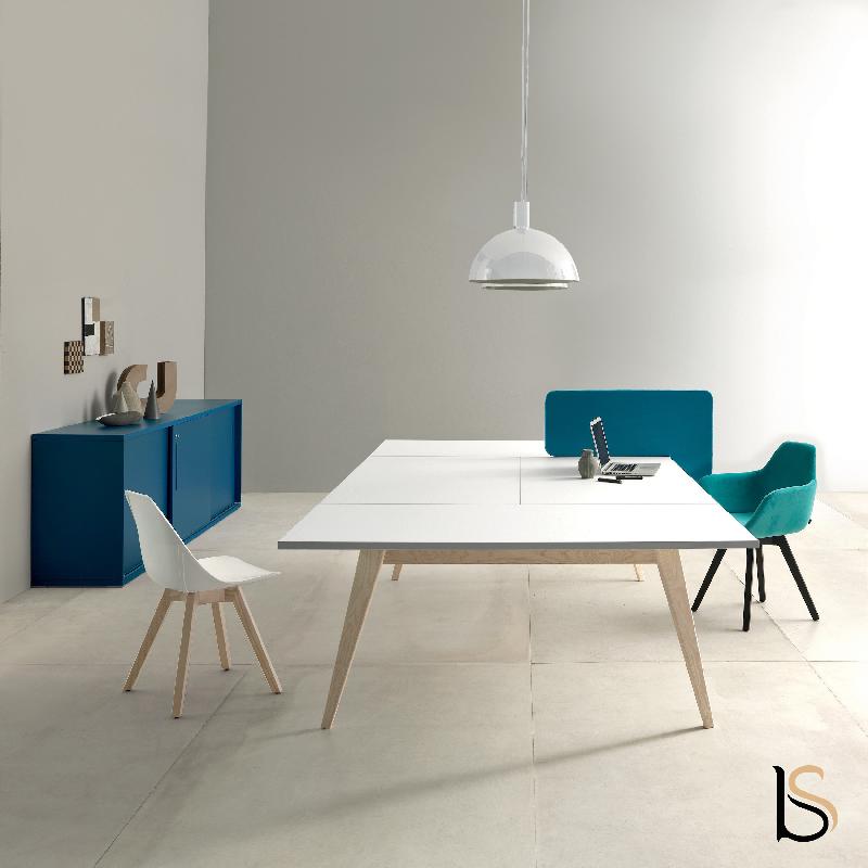 Grande table de réunion Pigreco Up - Martex - Blanc, 300_0