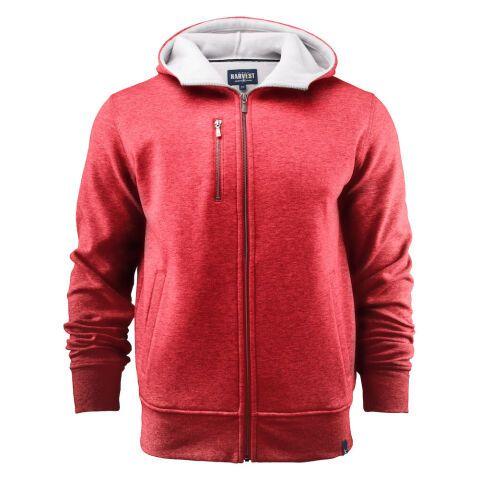 JAMES HARVEST PARKWICK SWEATSHIRT FULLZIP HOMMES ROUGE CHINÉ - TAILLE XL