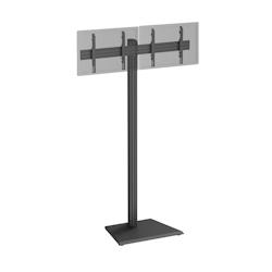 KIMEX Support TV sur pied - 2 écrans 43'' - 49'' Hauteur 240cm à poser noir - noir 3700685425934_0