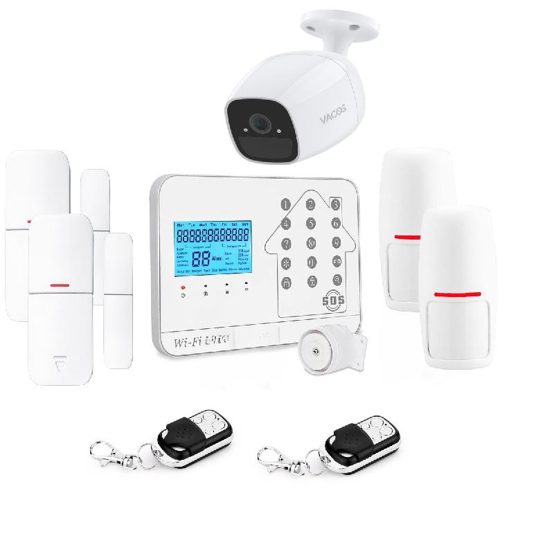 Kit Alarme maison connectée sans fil WIFI Box internet et GSM Futura blanche Smart Life et caméra WIFI - Lifebox - KIT9_0