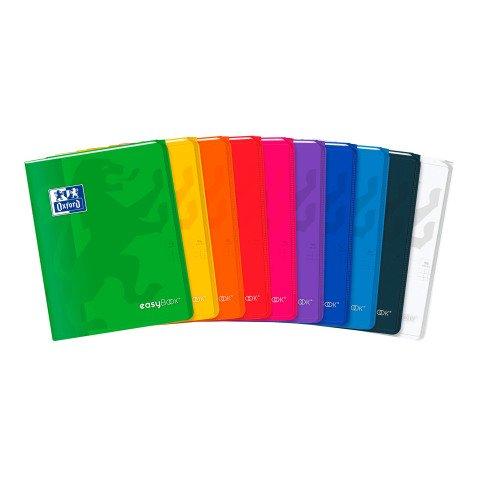 LOT DE 10 - CAHIER OXFORD EASYBOOK 17 X 22 CM PETITS CARREAUX 96 PAGES