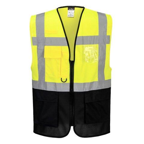 LOT DE 3 - PORTWEST C476 GILET EXECUTIVE WARSAW JAUNE/MARINE - TAILLE 4XL