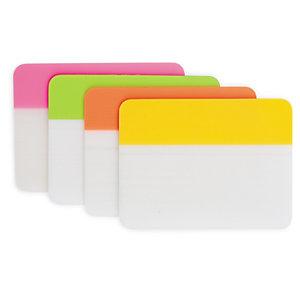MARQUE-PAGES RIGIDES POST-IT 3M ROSE / VERT / ORANGE / JAUNE