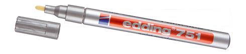 MARQUEUR PERMANENT EDDING 751 PEINTURE POINTE OGIVE DE 1 À 2 MM ARGENT