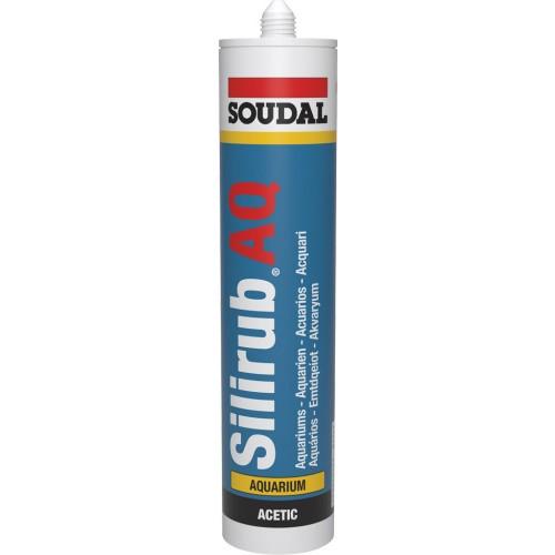 MASTIC SILICONE ACÉTIQUE - VERRE - AQUARIUM - 300 ML - SILIRUB AQ SOUDAL