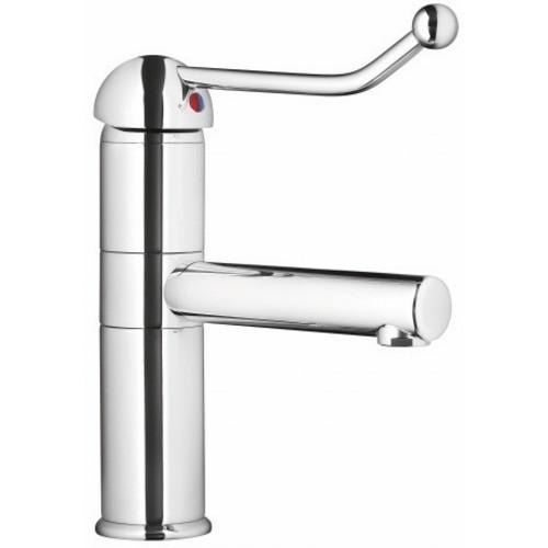 MITIGEUR DE LAVABO MODUL'MIX À BEC FIXE/ORIENTABLE ET LEVIER MÉDICAL COUDÉ SANILAB