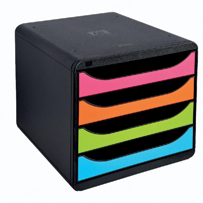 Module de rangement Big Box Plus 4 tiroirs Iderama – Arlequin Mat, couleurs assorties_0
