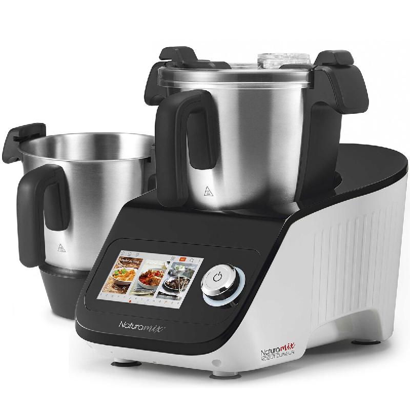 NATURAMIX robot cuiseur multifonctions avec balance intégrée et écran tactile + bol supplémentaire offert robot cuiseur + bol - argenté 3485617778561_0