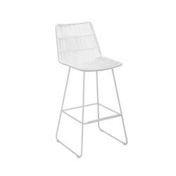 Now's Home - Chaise De Bar Couleur Blanc Tressee 50.5x54x106.5cm Con Dao - 3256390248301_0