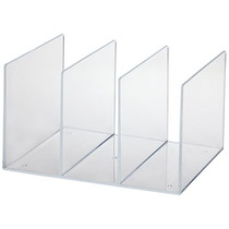 PORTE-REVUES ACRYLIQUE, 3 COMPARTIMENTS, TRANSPARENT