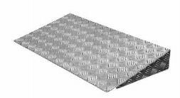 Rampe de seuil en aluminium - accès frontal - revêtement antidérapant - charge 300 kg - 75x40x4 cm_0