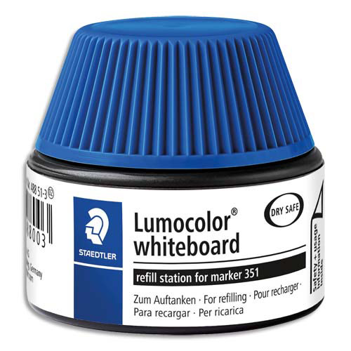 RECHARGE POUR MARQUEURS TABLEAU BLANC STAEDTLER - BLEU - LOT DE 4