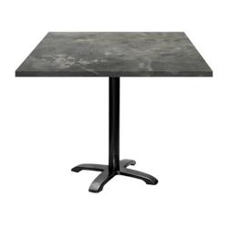 Restootab - Table 90x90cm - modèle Bazila pierre métallisée - gris fonte 3760371511983_0
