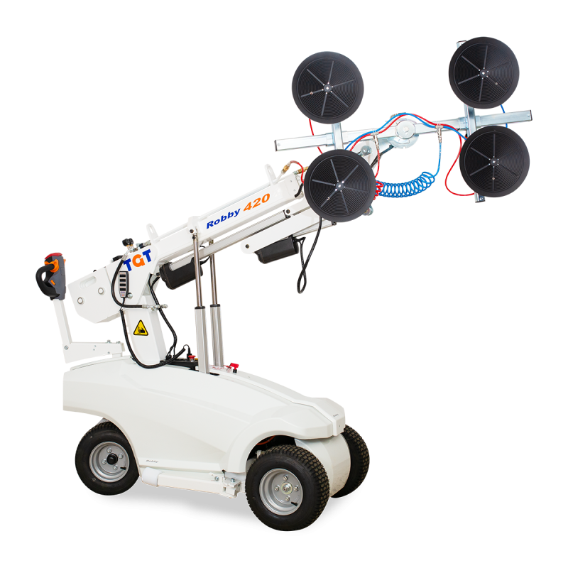 Robot de pose à ventouses pour vitrages - Charge 240 à 420kg - Hauteur de levage 3.3m - ROBBY 420 / 420 XL_0