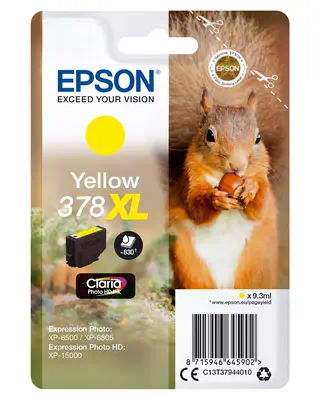 Singlepack Yellow 378XL Claria Photo HD Ink_0