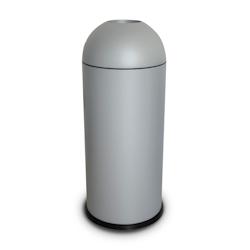 Stil Casa conteneur pour déchets intérieurs, Ø 35x h. 88 cm, acier peint, anneau support sac, fond en métal, 68 litres, gris. - 838 G_0