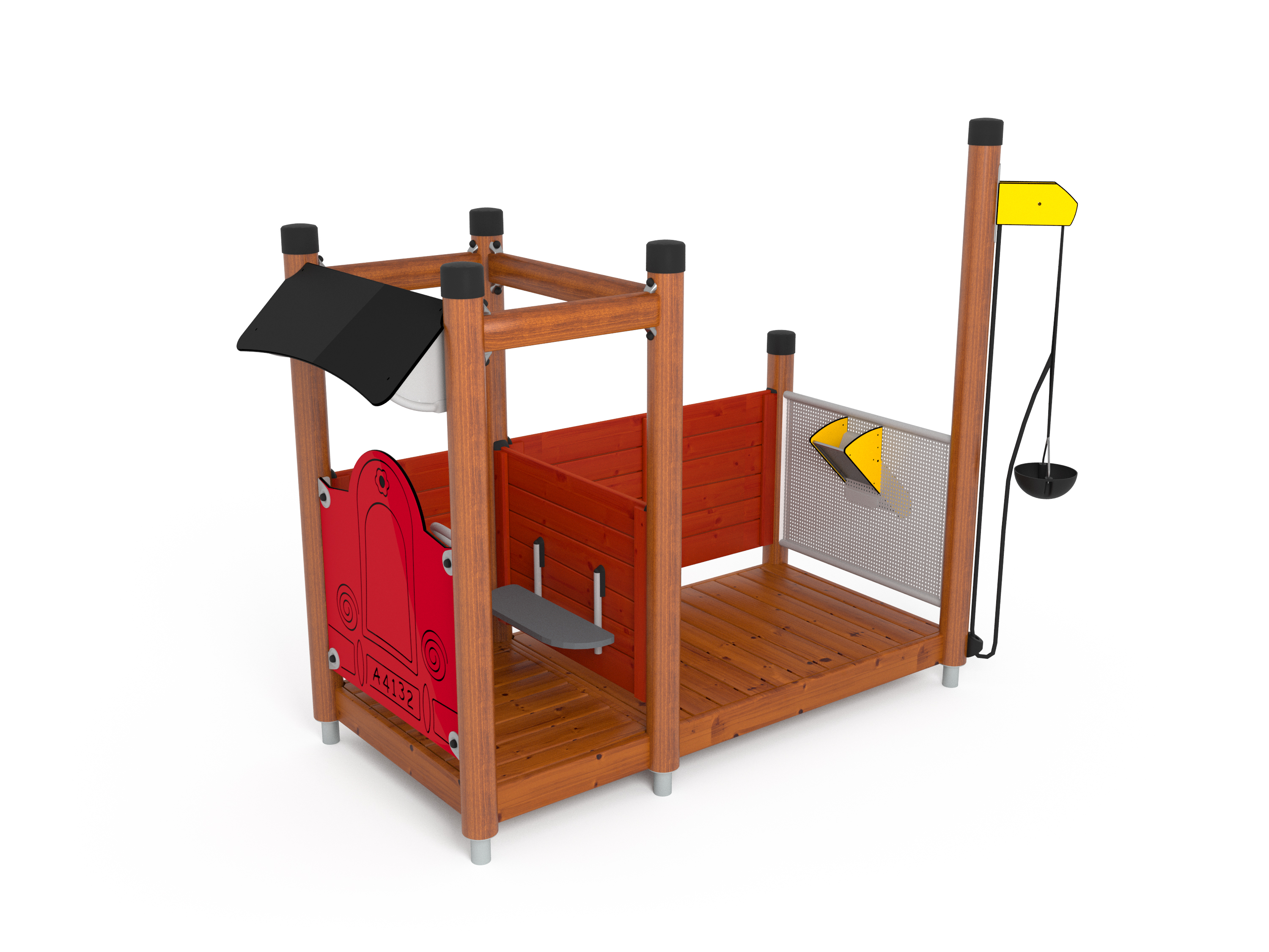 Structure multi-jeux inclusive 3 à 12 ans - UniPlay Larry - 8094072 - Hags - Thème camion_0