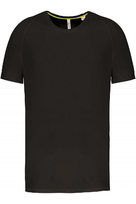T-shirt de sport à col rond recyclé homme Noir XS 100% Polyester - XS noir 3663639096843_0