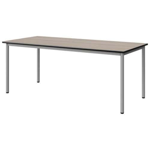 TABLE MALIBU 180X80 T5 4P STRA ACACIA/NOIR GRIS 9006