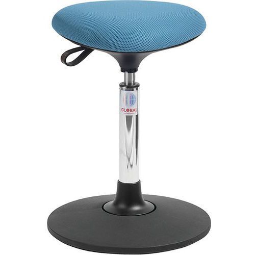 TABOURET SWAY TRIA - TISSU 3D - MEDIUM - BLEU CLAIR - GLOBAL PROFESSIONAL SEATING