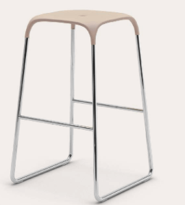 Tabouret de bureau - T 05 - Contract - Columbia - Assise en polypropylène et structure en acier chromé ou peint_0