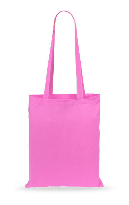 Tote bag publicitaire coloré - 100% coton - 140 g/m² - Anses longues - Couleur rose - 50g_0