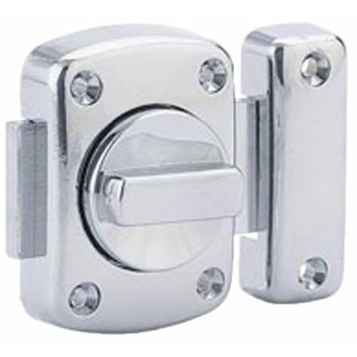 VERROU EN APPLIQUE - À BOUTON - SANS CYLINDRE - LARGEUR 50 MM - CHROMÉ FTH THIRARD