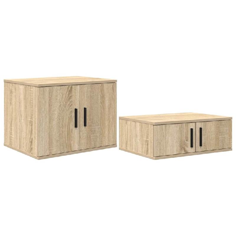 VidaXL Armoire de rangement 2 pcs Chêne Sonoma 108 x 41 x 40 cm – Modèle Urbaine Bois Nuit - 866669_0