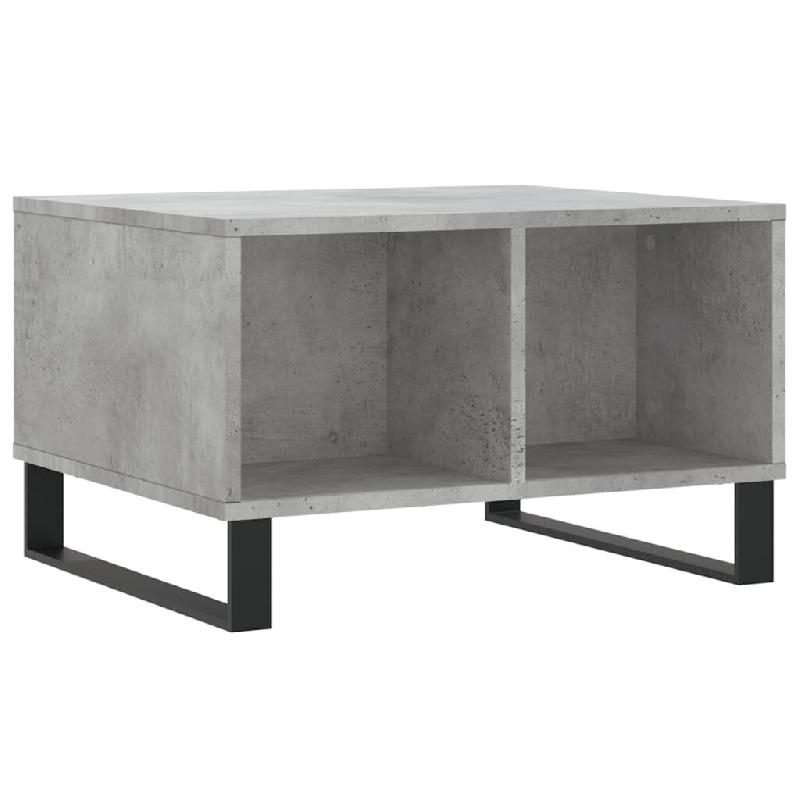 VidaXL Table basse Gris béton 60x50x36,5 cm Bois d'ingénierie Modèle Flex Luna Pro - 830552_0