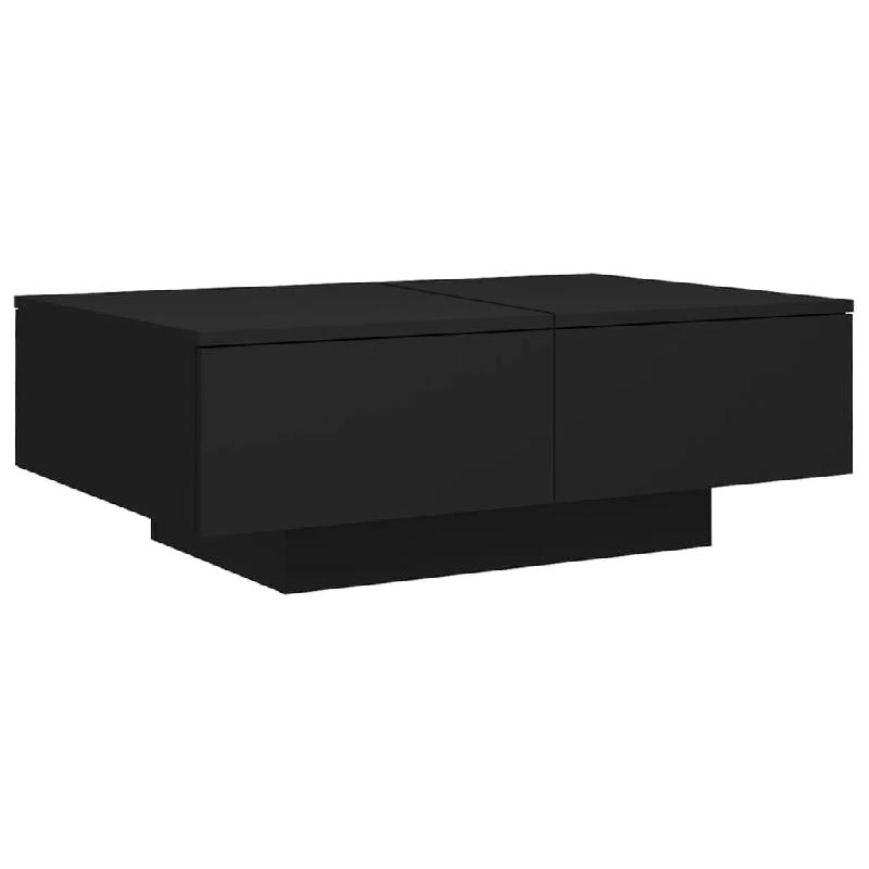 VidaXL Table basse Noir 90x60x31 cm Bois d’ingénierie Modèle Atlas Master Edge - 804176_0