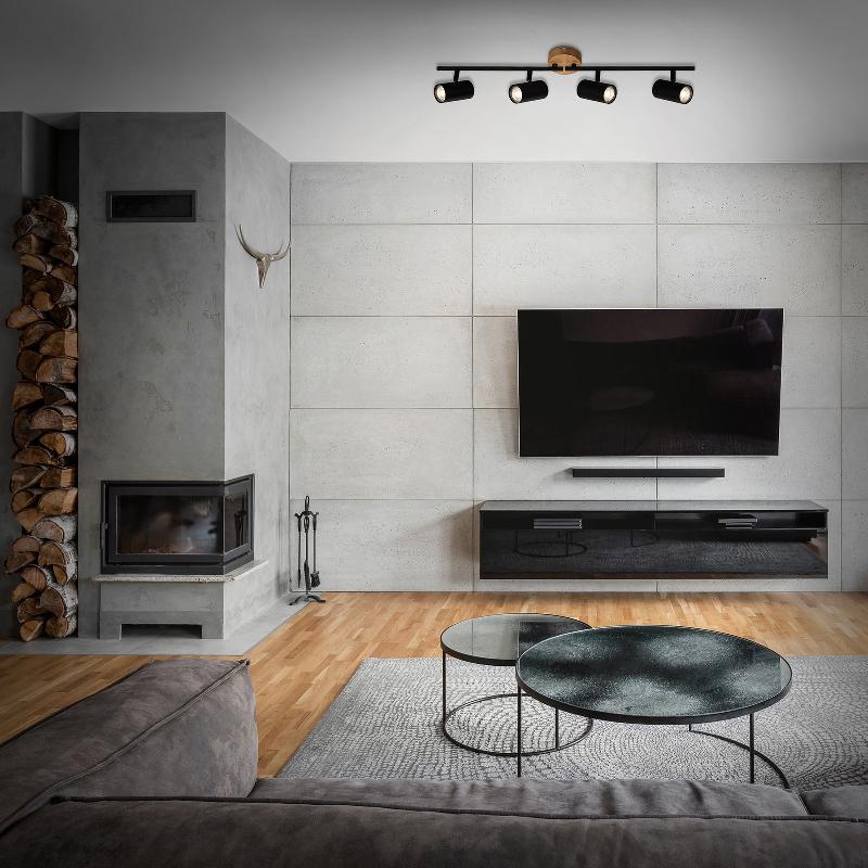 BRILONER WOOD & STYLE 2920 SPOT POUR PLAFOND À 4 LAMPES