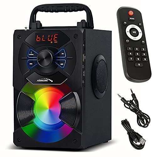 AUDIOCORE AC730 - Enceinte Bluetooth portable sans fil 11W - Batterie 2000mAh - LED - Karaoké_0