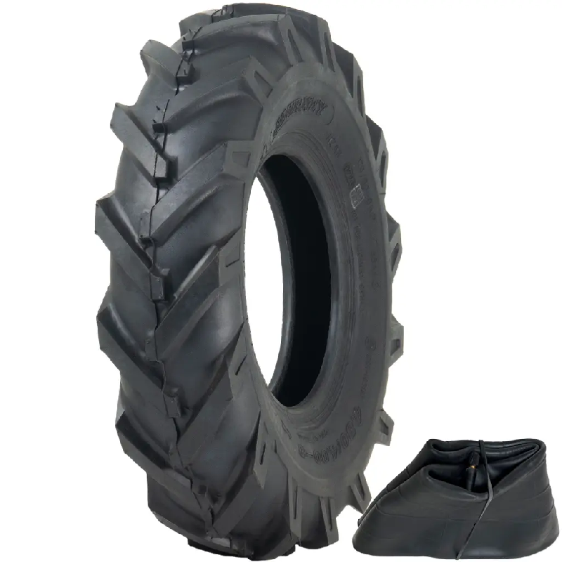 4.80/4.00-8 Open Centre Tyre  Tube TR13 Cleated Rotovator Lug Industrial H8022_0