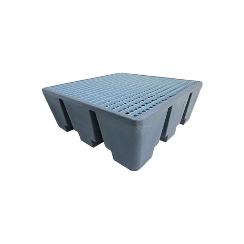 Bac de rétention plastique 475l empilable - 4 fûts_0