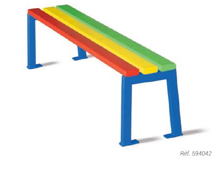 Banquette silaos® junior, structure en acier 30 x 50 mm peint, épaisseur 2 mm - jesignale_0