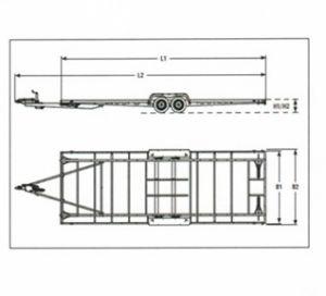 Châssis bas Alko pour Tiny House 6000 mm - 2 essieux - 2885 kg de capacité de chargement_0