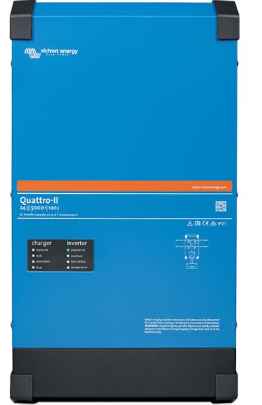Convertisseur / chargeur pur sinus 5000VA - 120/50A Quattro-II Victron Energy - Puissance élevée pour installation solaire 24V/48V_0