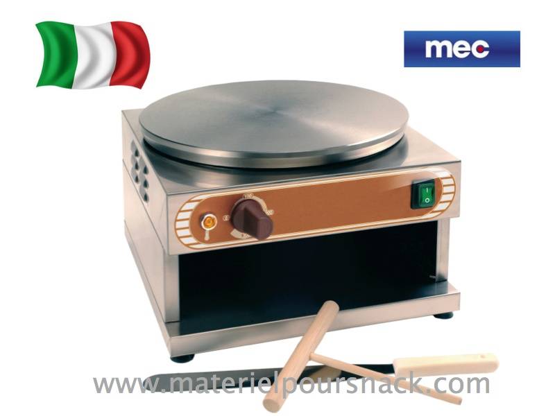 Crêpière électrique Mec CRE35 - plaque en fonte Ø 350 mm - thermostat réglable jusqu'à 300° - 2000 W_0