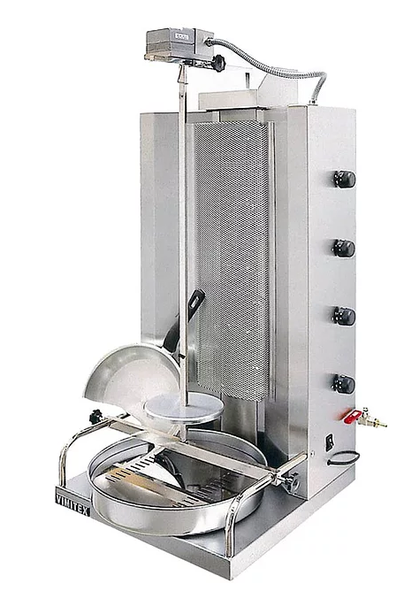 Doner Kebab Grill gaz infrarouges 4 brûleurs 35 kg VIMITEX 904V_0