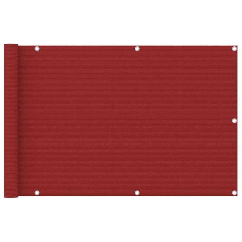 ÉCRAN DE BALCON BRISE PARE VUE PROTECTION CONFIDENTIALITÉ 90 X 400 CM PEHD ROUGE 02_0010363_0