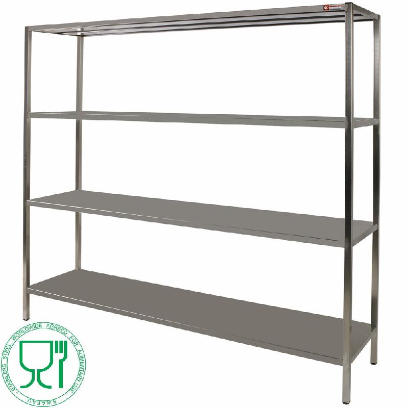 Étagère de rangement 4 niveaux standard line 1200x400xh1800 étagères inox rangement - SR1244_0