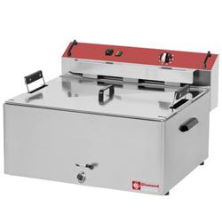 Friteuse électrique 30 litres - 1 cuve en inox AISI 304 avec zone froide et robinet de vidange - F30E/D-N_0