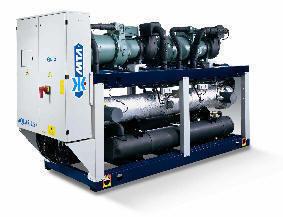 Groupe froid Aquarius - condensation par eau - de 332 à 1289 kW - compresseur à vis - échangeurs multitubulaires_0