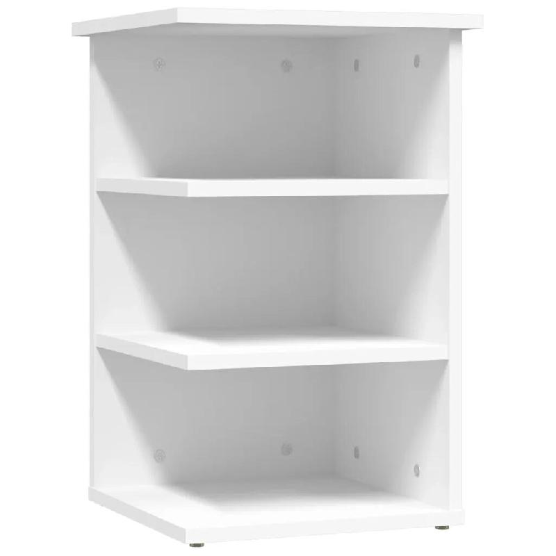 Helloshop26 - Armoire latérale pratique pour canapé 35 x 35 x 55 cm avec 3 étagères style moderne en aggloméré blanc 02_0047869 - blanc Bois mas_0