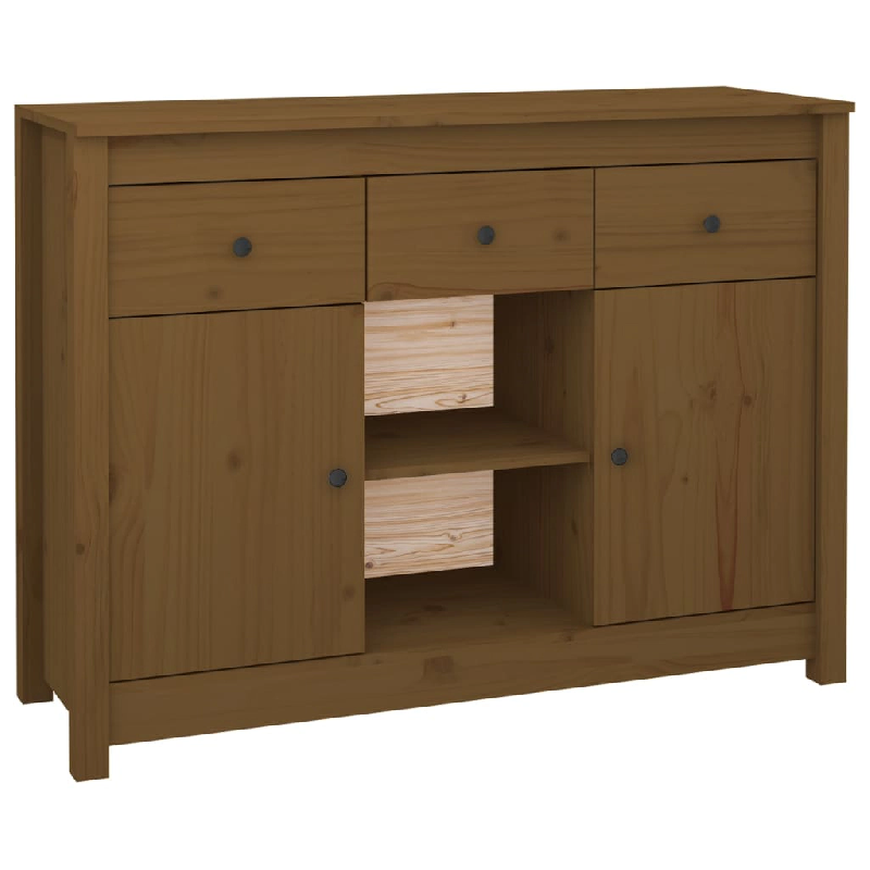 Helloshop26 - Buffet bahut commode armoire meuble de rangement organisateur cuisine salle de séjour salon 100 x 35 x 74,5 cm bois 02_0035728 - 300021_0