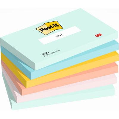 NOTES REPOSITIONNABLES POST-IT BEACHSIDE 76 X 127 MM COLORIS ASSORTIES - 6 BLOCS DE 100 FEUILLES