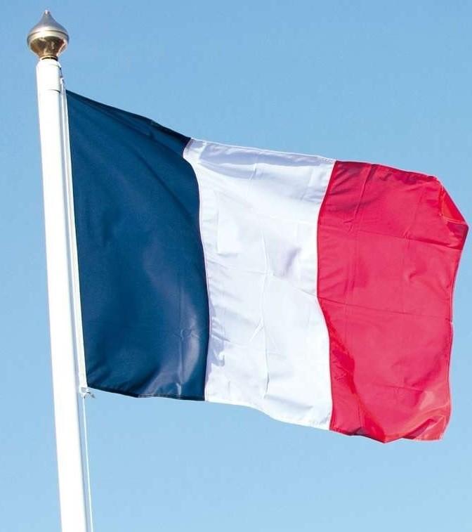Pavillon français - À hisser sur un mât - Maille polyester résistante aux intempéries et UV - Plusieurs dimensions disponibles_0