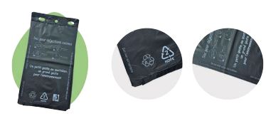 Sac gant pour déjection canine - 50% plastique recyclé - compatible distributeurs HYGECA ROSSIGNOL_0
