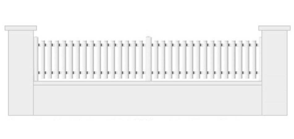 Sonate - clôtures en plastique - cofreco - longueur : 1,95 m (entre les poteaux pvc)_0